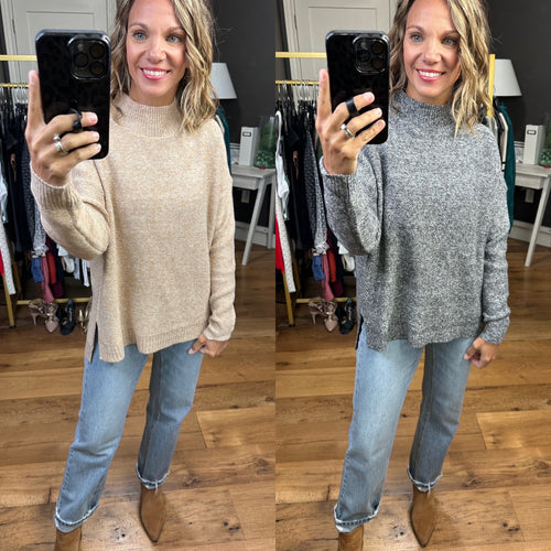Take The Lead Mock-Neck Sweater - Multiple Options-Staccato 53760A-Anna Kaytes Boutique, Women's Fashion Boutique in Grinnell, Iowa