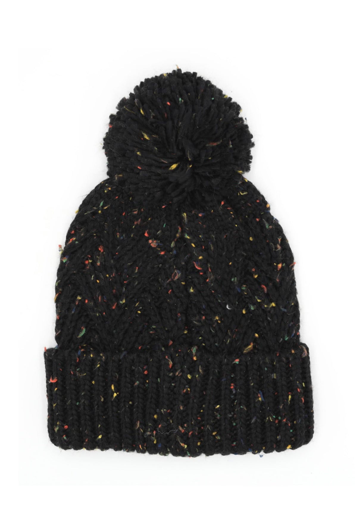 Speckled Knit Pom Pom Beanie- Multiple Options-Beanies-Joia MH-0078-Anna Kaytes Boutique, Women's Fashion Boutique in Grinnell, Iowa