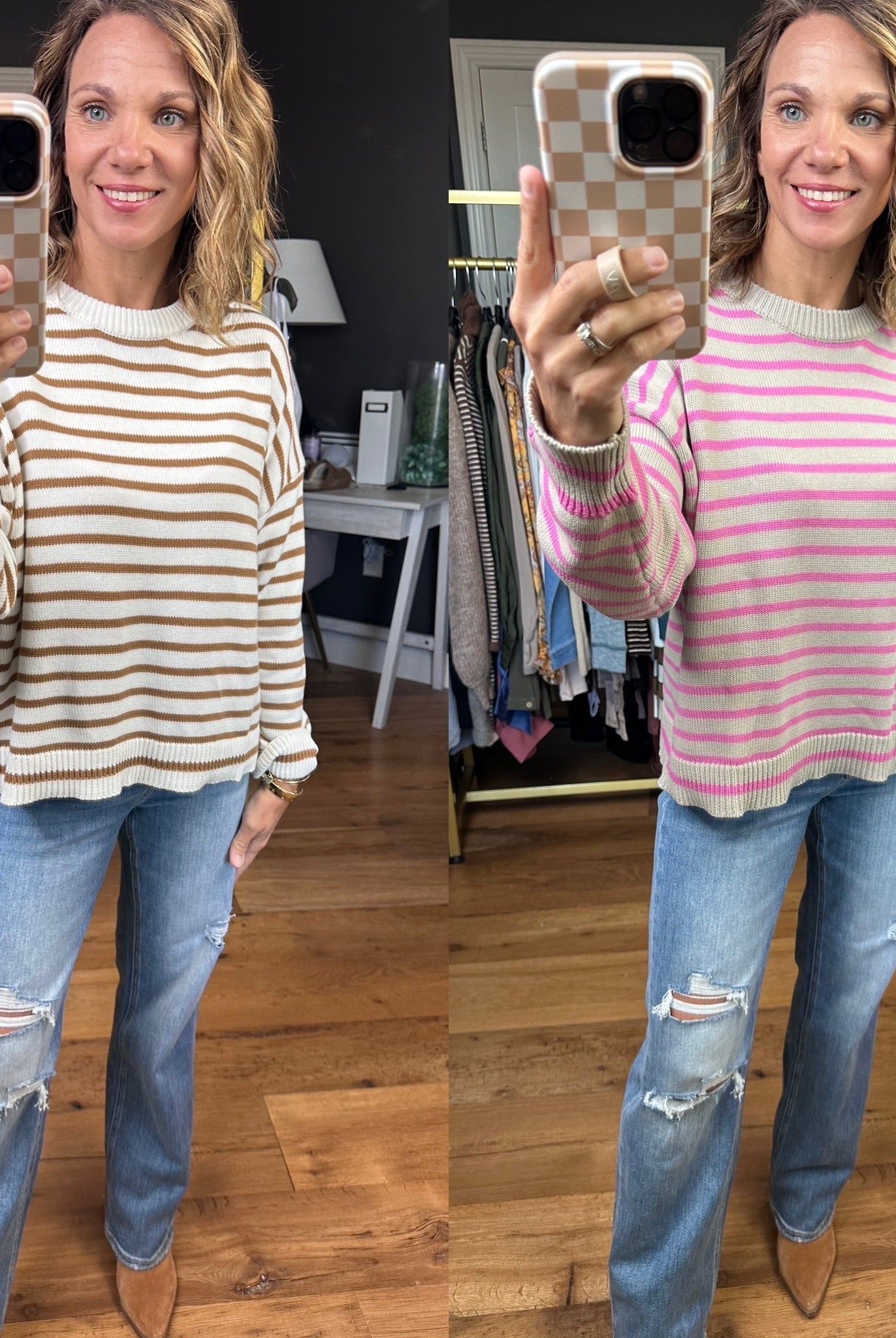 Most Of All Striped Crew Sweater - Multiple Options-Wishlist-Anna Kaytes Boutique, Women's Fashion Boutique in Grinnell, Iowa