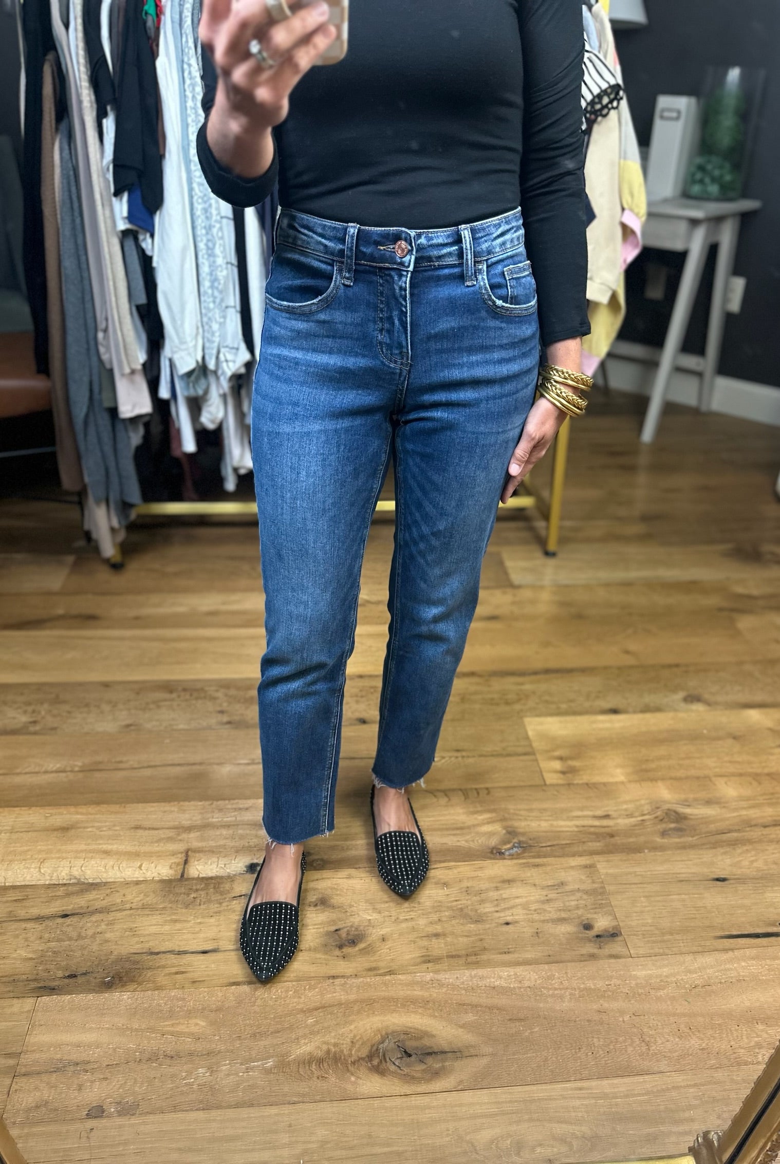The Ruby Mid-Rise Straight Crop Denim-Jeans-Loveret-Anna Kaytes Boutique, Women's Fashion Boutique in Grinnell, Iowa