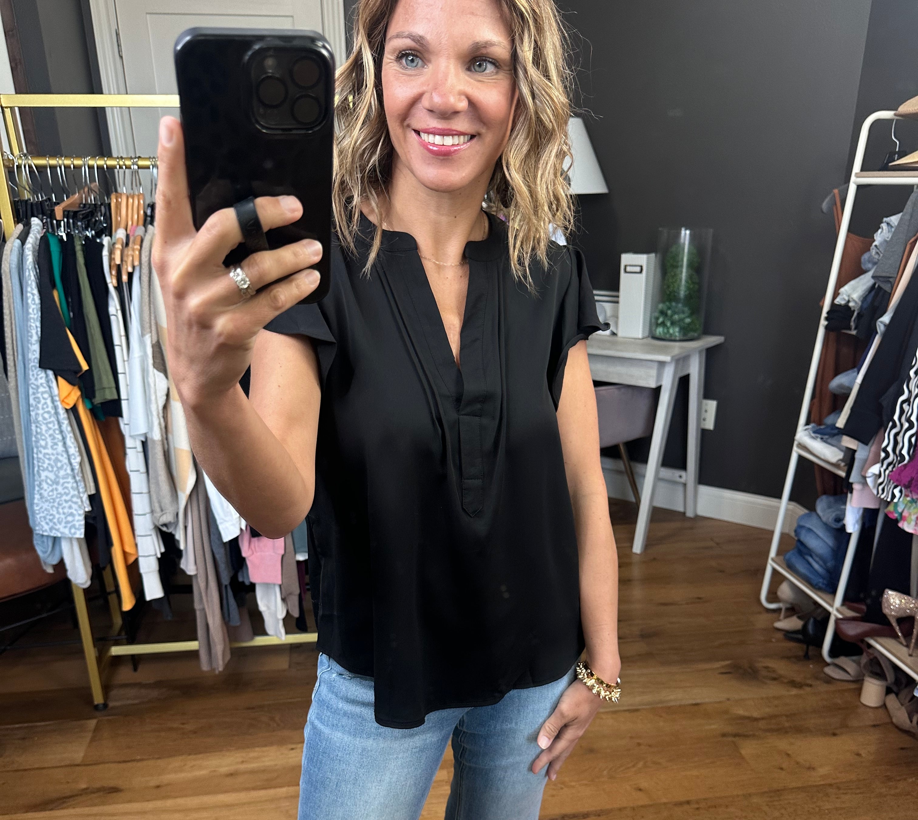 Good Side Flutter Sleeve Top - Multiple Options-Short Sleeves-Anna Kaytes Boutique-Anna Kaytes Boutique, Women's Fashion Boutique in Grinnell, Iowa