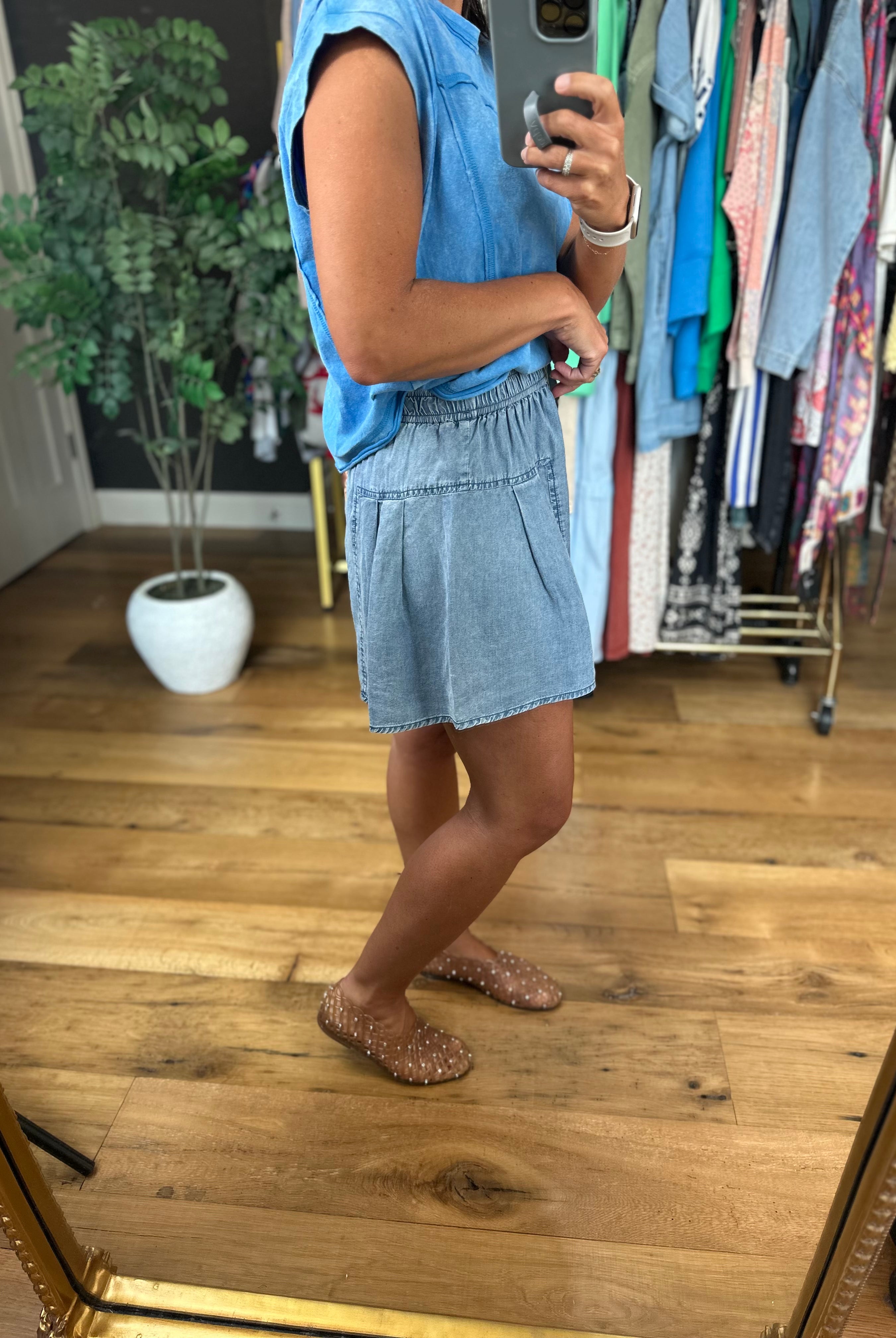 The Madison 2.0 High-Waisted Shorts-Shorts-Doe & Rae-Anna Kaytes Boutique, Women's Fashion Boutique in Grinnell, Iowa