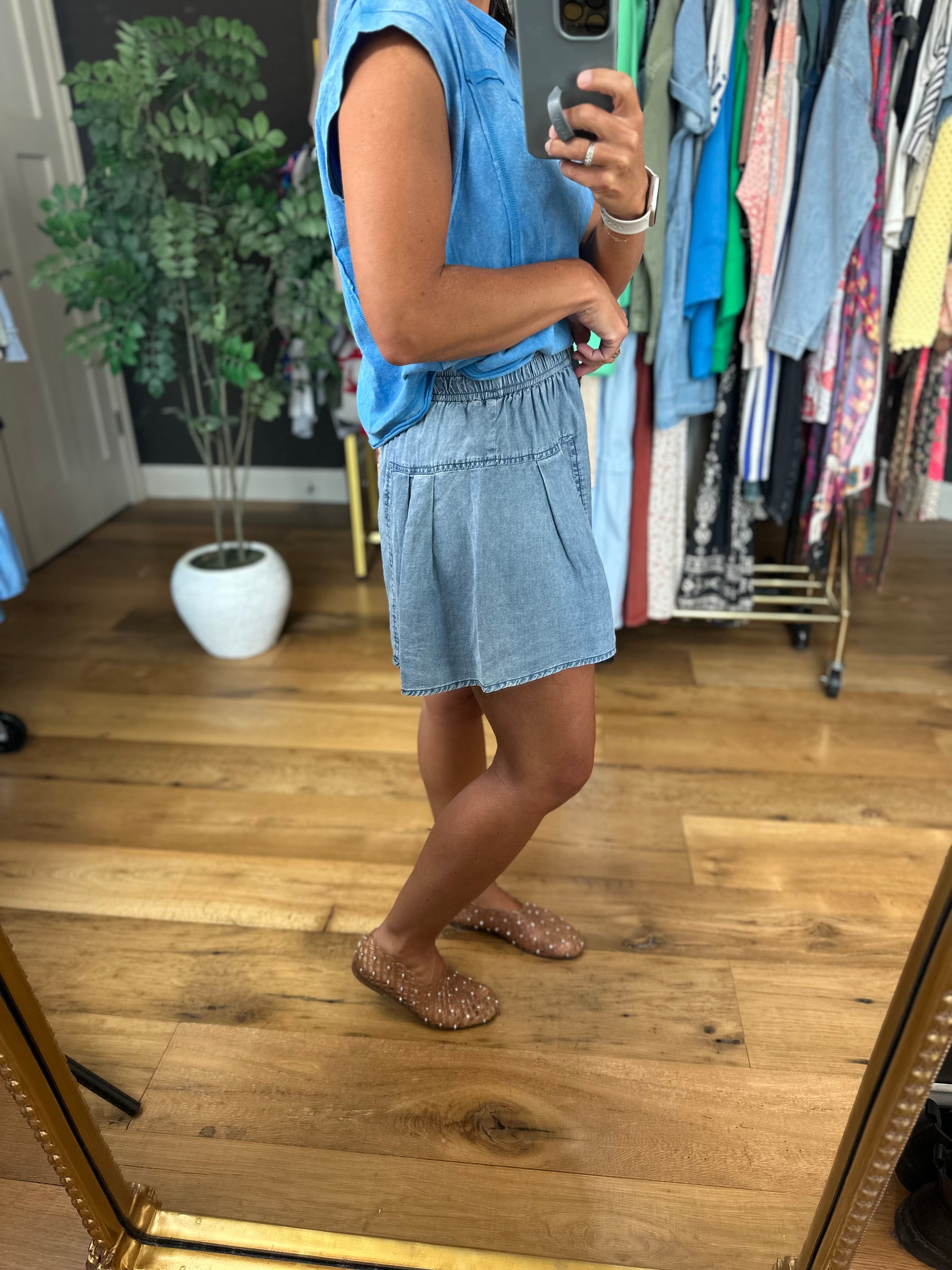 The Madison 2.0 High-Waisted Shorts-Shorts-Doe & Rae-Anna Kaytes Boutique, Women's Fashion Boutique in Grinnell, Iowa
