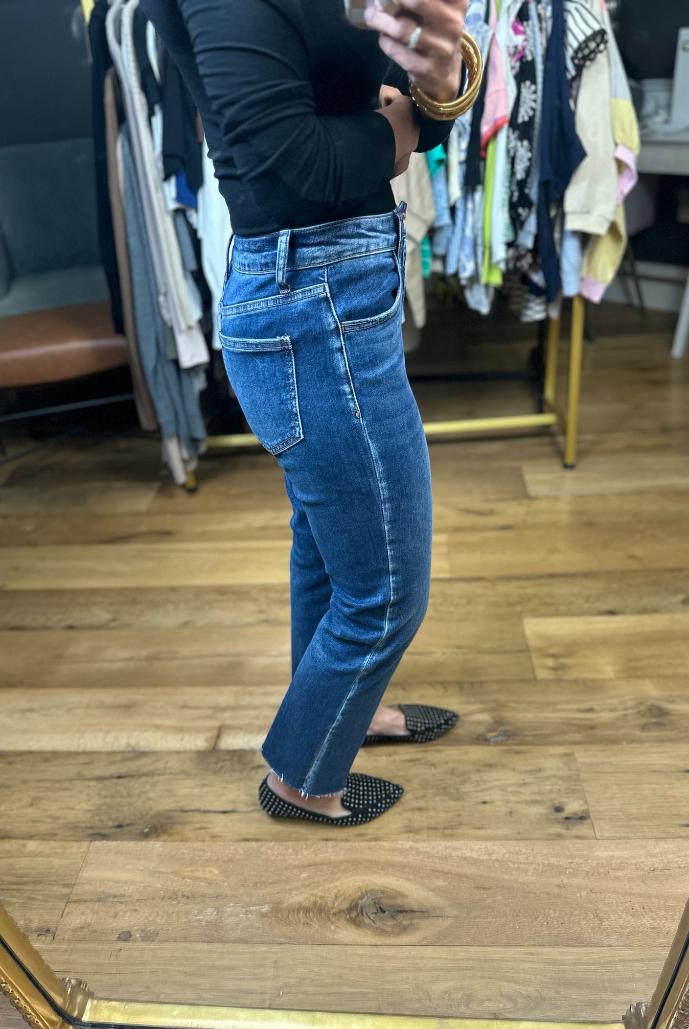 The Ruby Mid-Rise Straight Crop Denim-Jeans-Loveret-Anna Kaytes Boutique, Women's Fashion Boutique in Grinnell, Iowa
