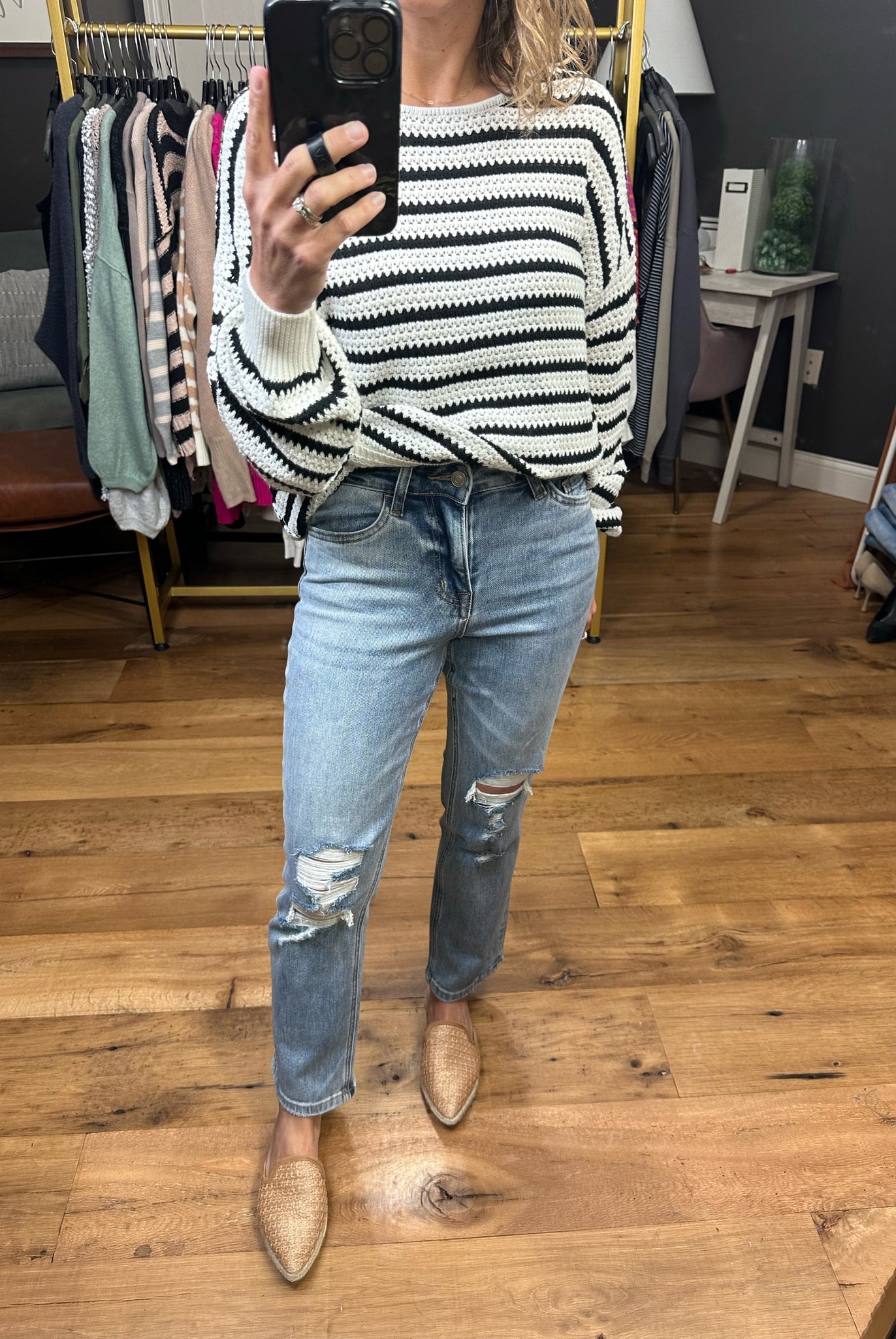 The Kelsey High-Rise Straight Crop Denim-Jeans-Loveret LV1024-Anna Kaytes Boutique, Women's Fashion Boutique in Grinnell, Iowa