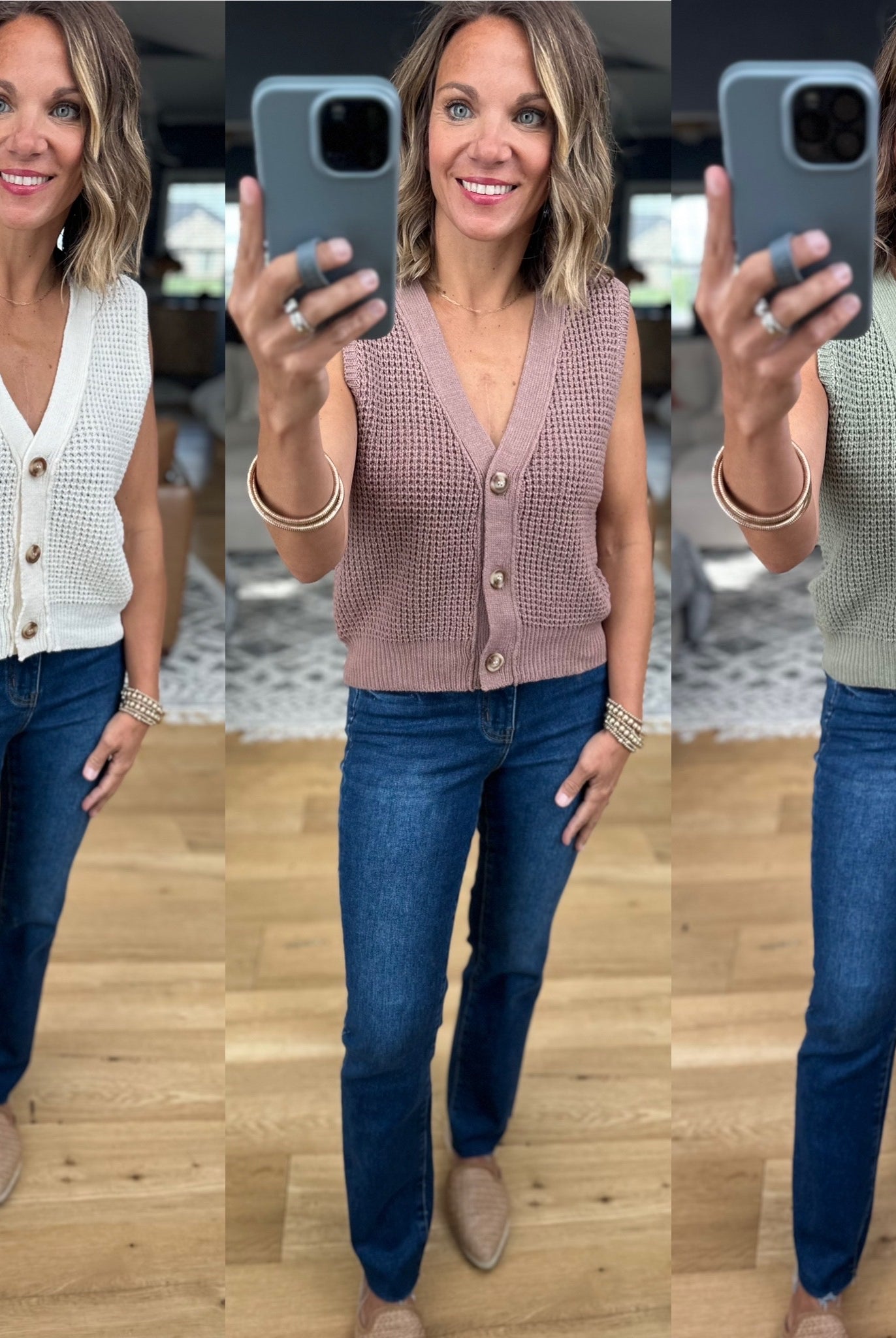 Everything I Need Button-Down Knit Vest-Staccato-Anna Kaytes Boutique, Women's Fashion Boutique in Grinnell, Iowa