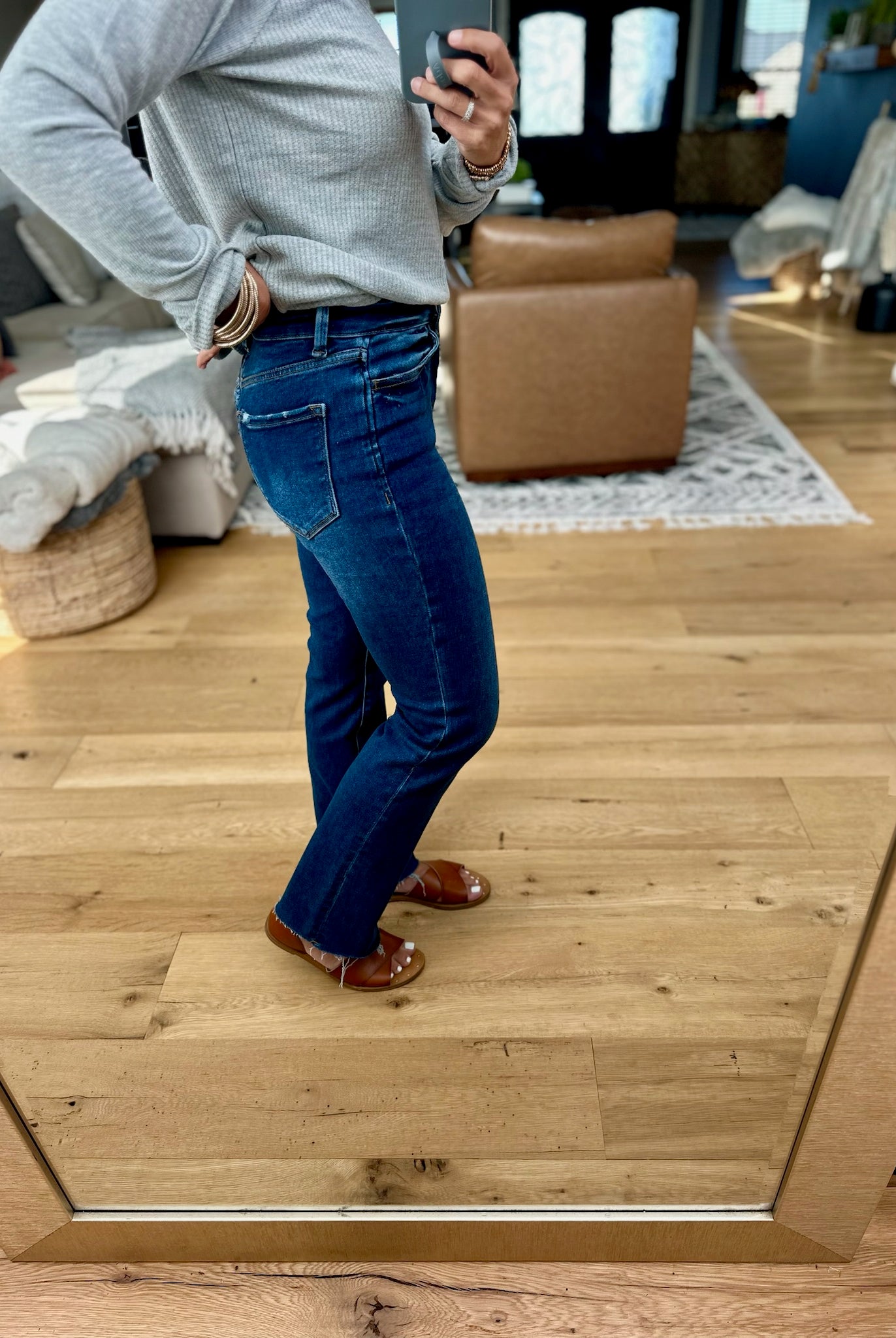 The Georgia High-Rise Ankle Mini Bootcut Denim-Loveret-Anna Kaytes Boutique, Women's Fashion Boutique in Grinnell, Iowa