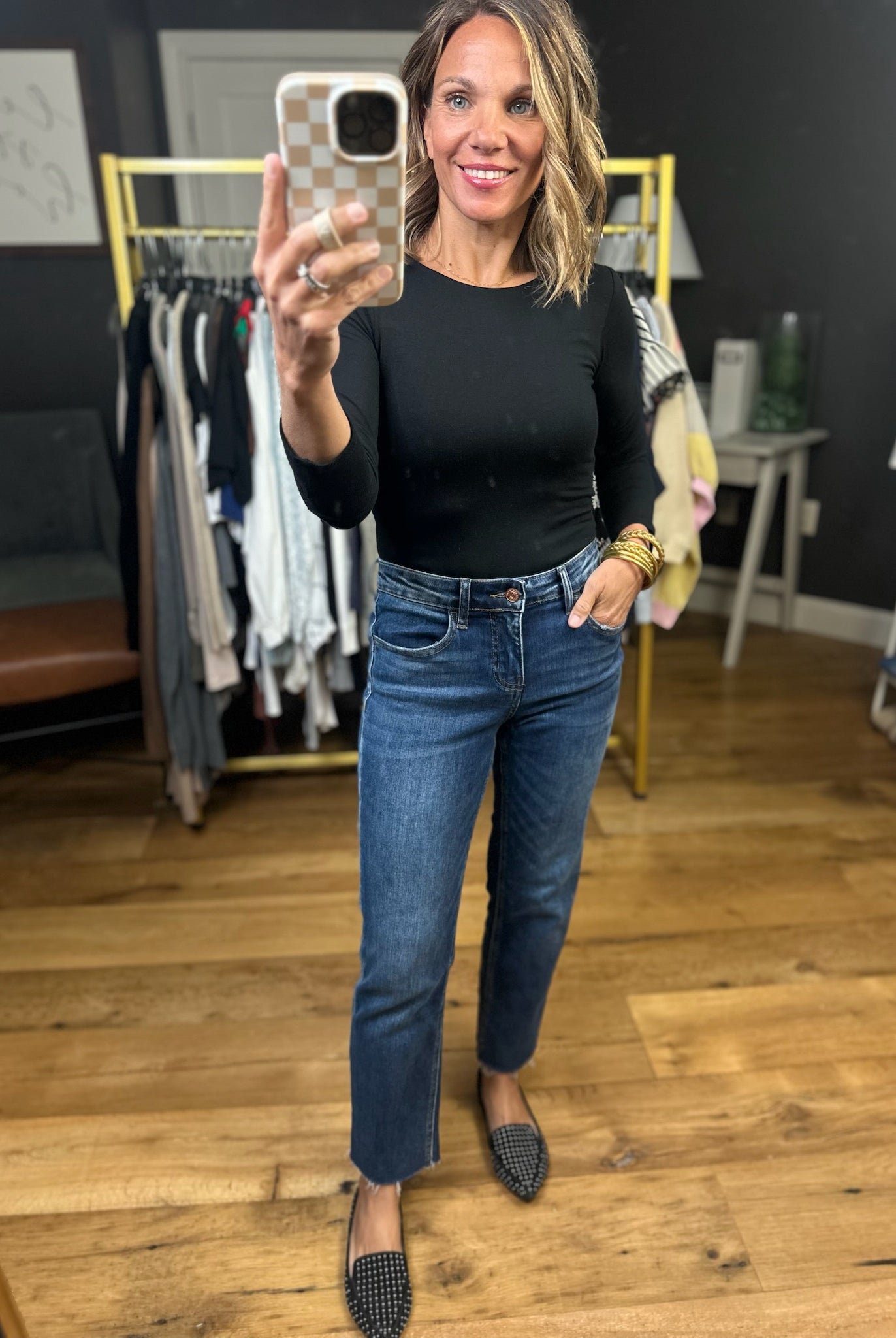 The Ruby Mid-Rise Straight Crop Denim-Jeans-Loveret-Anna Kaytes Boutique, Women's Fashion Boutique in Grinnell, Iowa