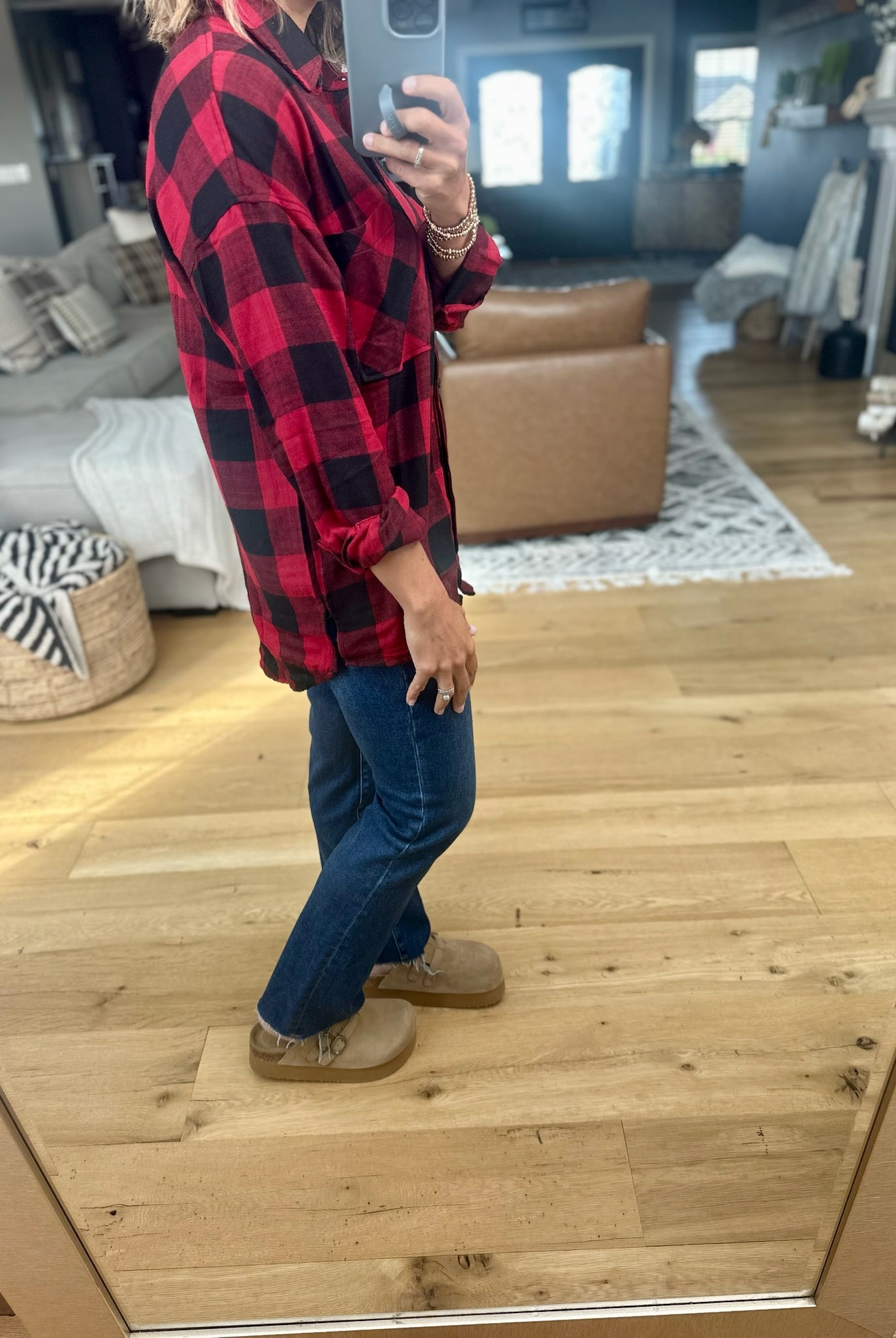 Find My Way Plaid Button-Down Top-Be Cool-Anna Kaytes Boutique, Women's Fashion Boutique in Grinnell, Iowa