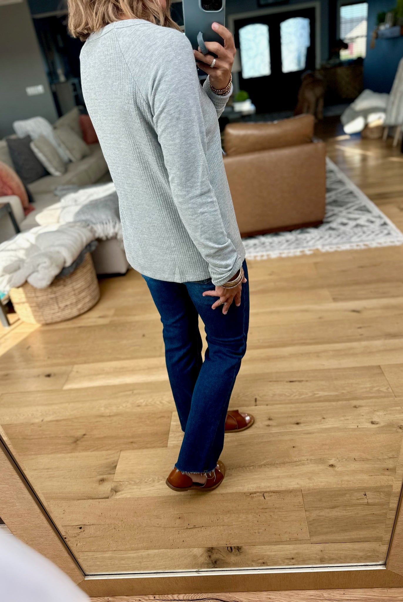 Cutting It Close Ribbed Long Sleeve Top-Staccato-Anna Kaytes Boutique, Women's Fashion Boutique in Grinnell, Iowa