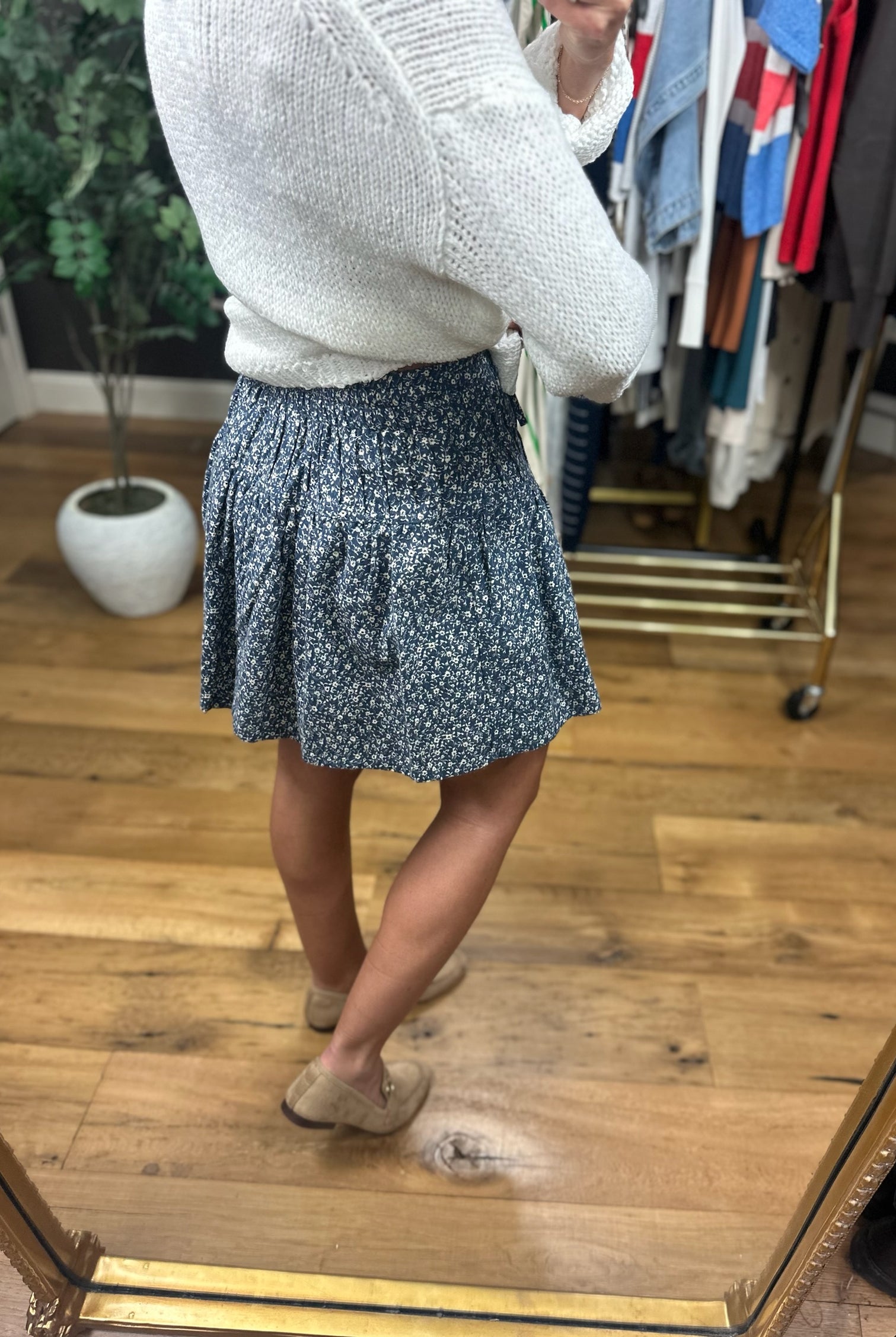 Kind Of Love Ditsy Floral Flare Mini Skort-Dresses-Anniewear-Anna Kaytes Boutique, Women's Fashion Boutique in Grinnell, Iowa