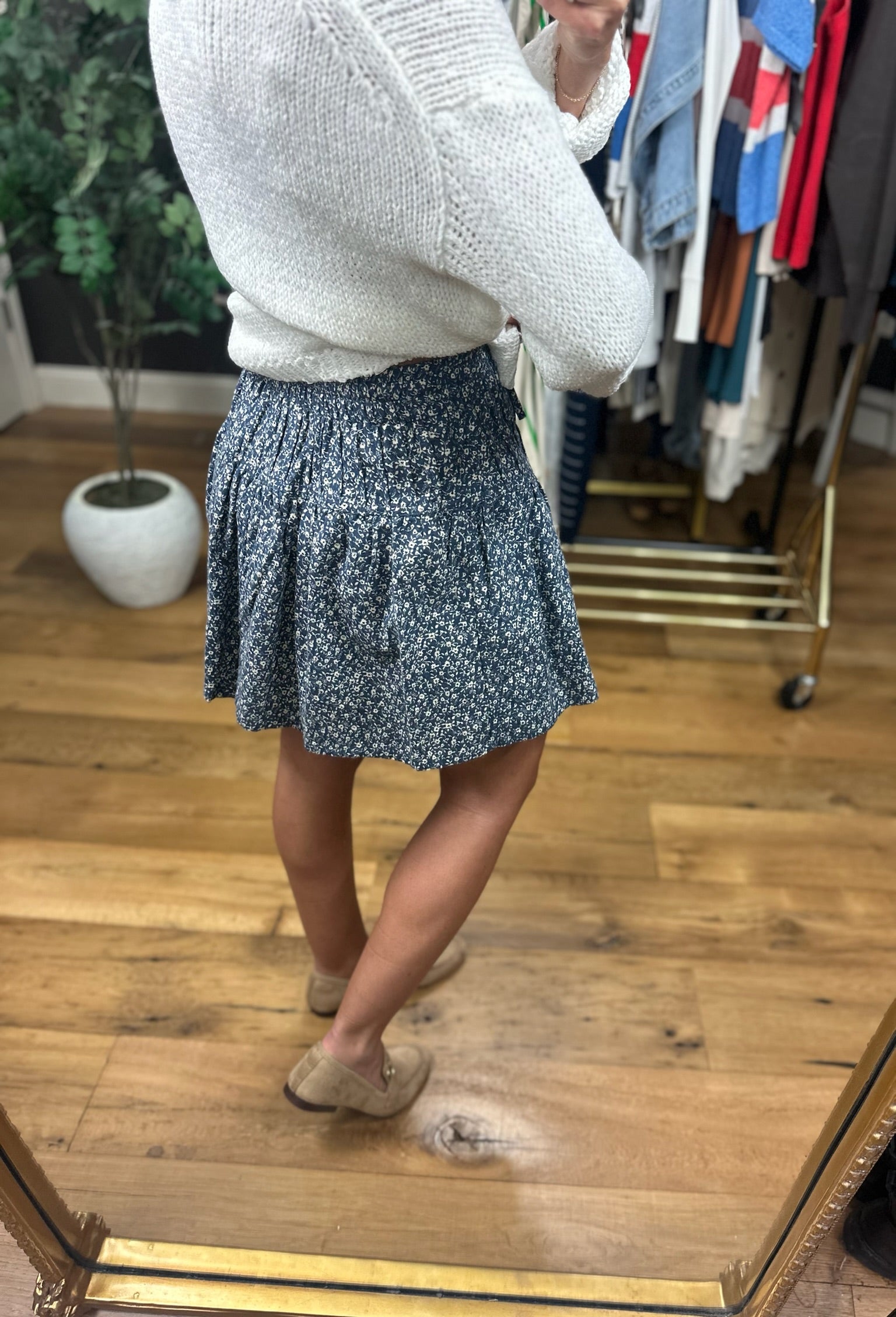 Kind Of Love Ditsy Floral Flare Mini Skort-Dresses-Anniewear-Anna Kaytes Boutique, Women's Fashion Boutique in Grinnell, Iowa