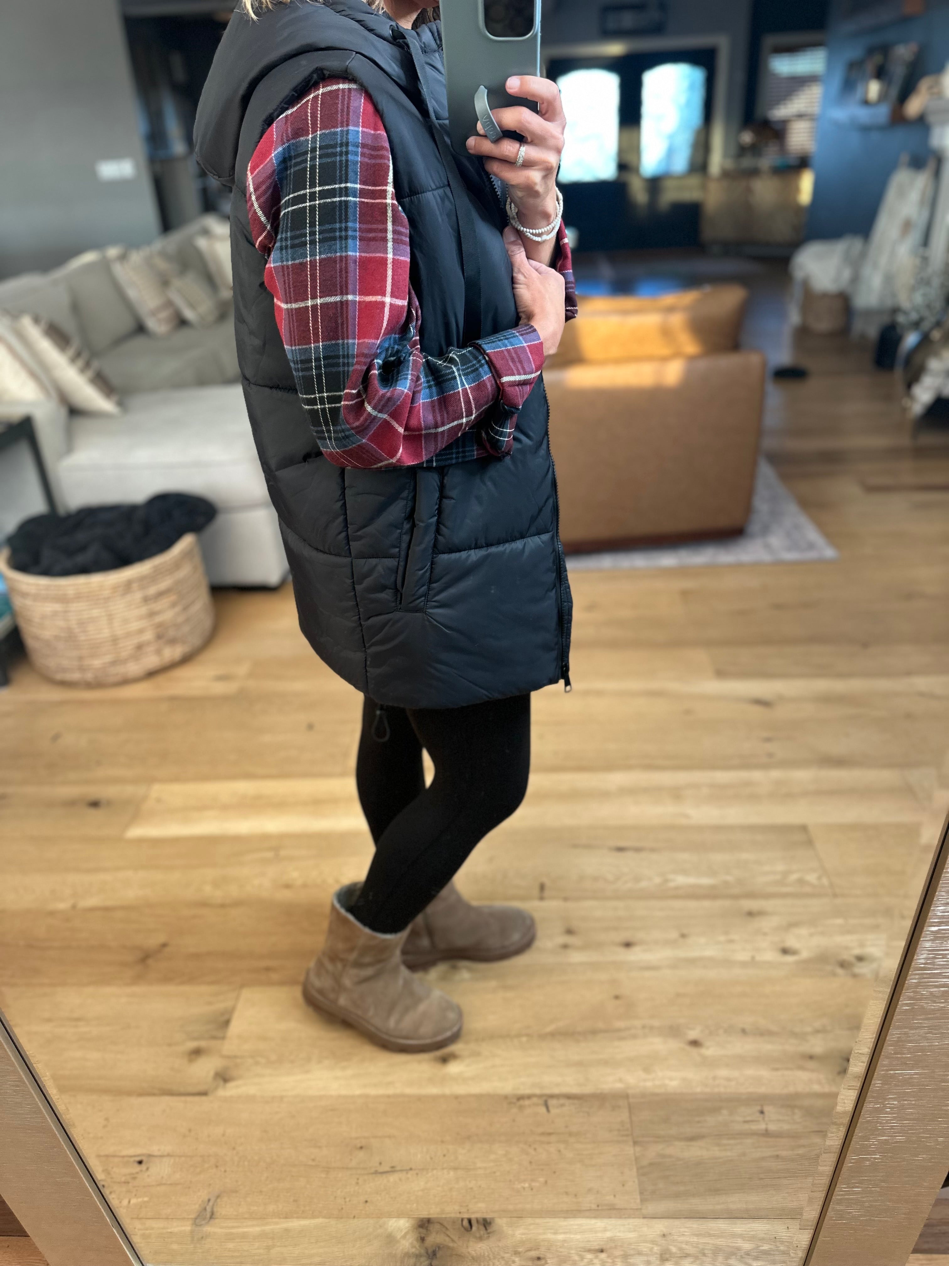 Best Around Hooded Vest-Mono B-Anna Kaytes Boutique, Women's Fashion Boutique in Grinnell, Iowa