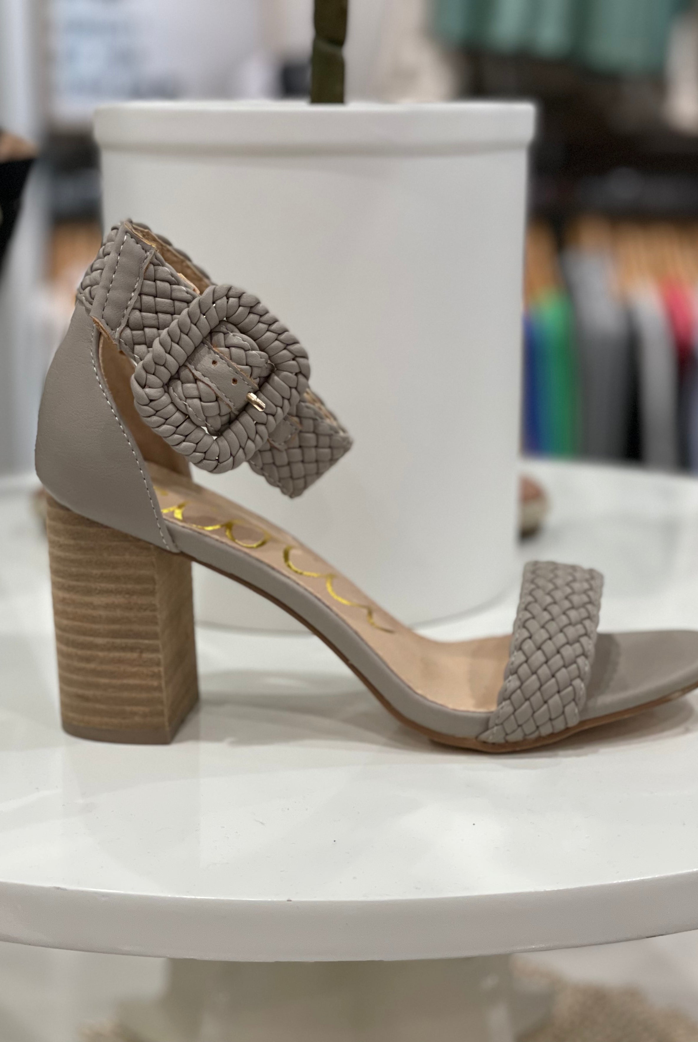 The Bridget Braided Heel - Grey-Heels-Ccocci- Bridget-Anna Kaytes Boutique, Women's Fashion Boutique in Grinnell, Iowa