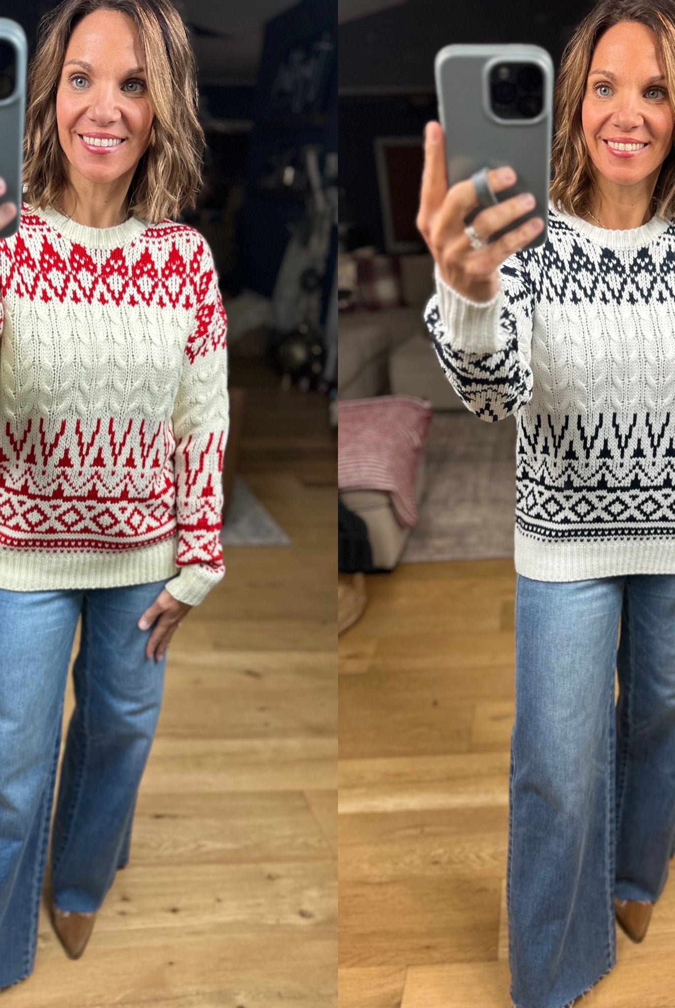 In My Time Fair Isle Sweater-Sweaters-Staccato-Anna Kaytes Boutique, Women's Fashion Boutique in Grinnell, Iowa