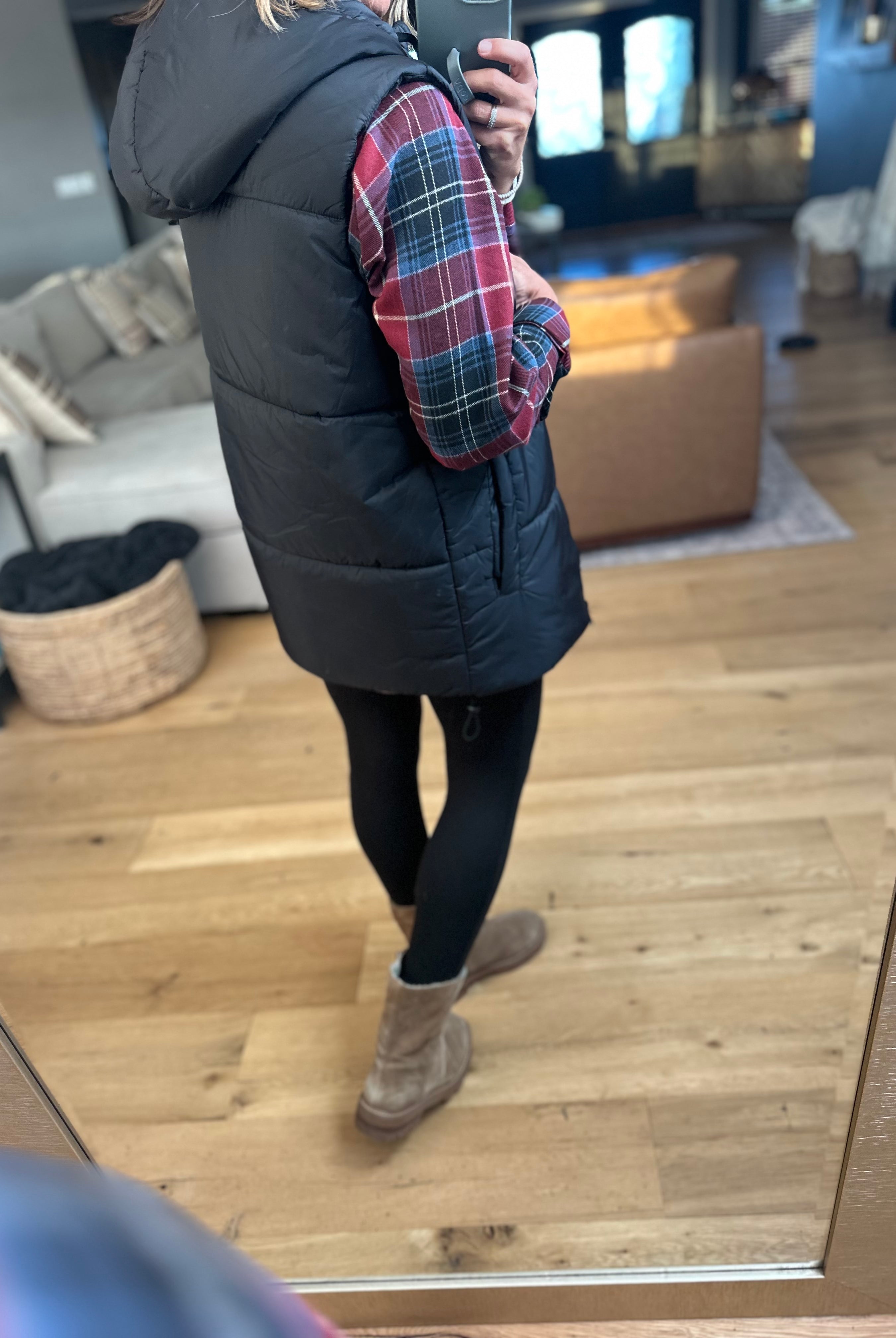 Best Around Hooded Vest-Mono B-Anna Kaytes Boutique, Women's Fashion Boutique in Grinnell, Iowa