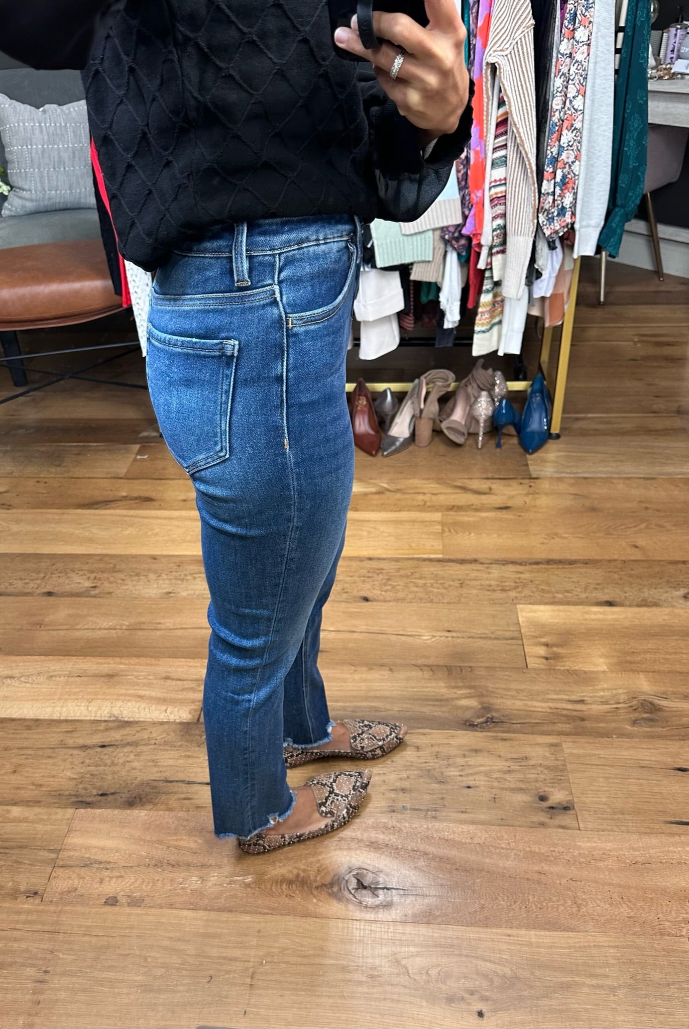 The Taylor High-Rise Stretch Slim Straight Denim-Jeans-Vervet T5911-Anna Kaytes Boutique, Women's Fashion Boutique in Grinnell, Iowa