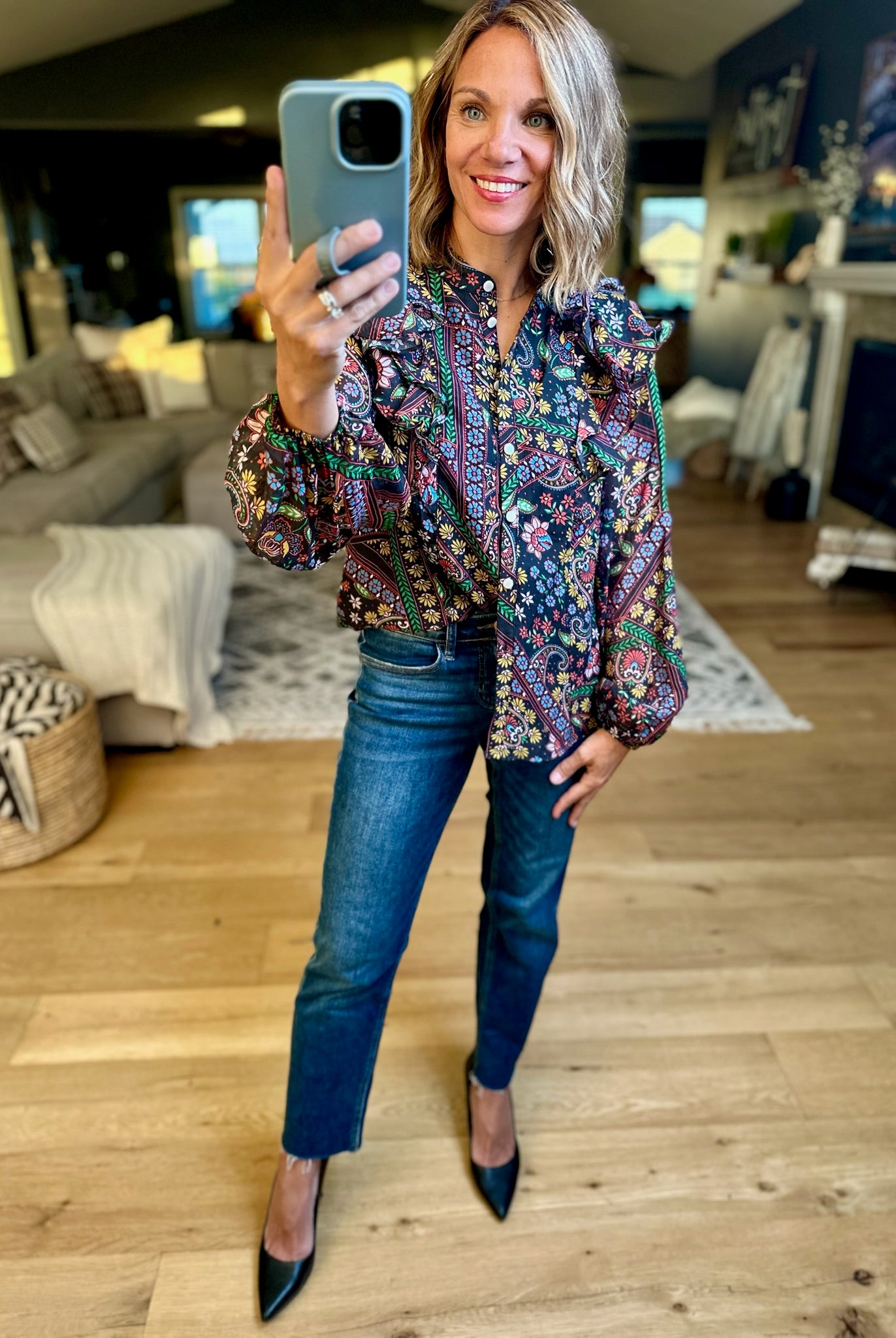 Moving Through Fall Button-Down Top-Fate-Anna Kaytes Boutique, Women's Fashion Boutique in Grinnell, Iowa