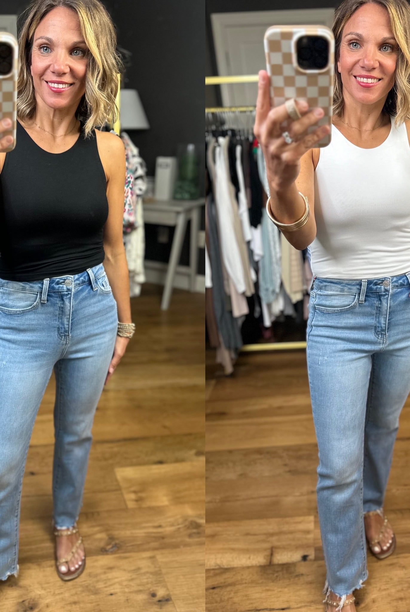 For The Best Double Layered High-Neck Cropped Tank-Sleeveless-Be Cool-Anna Kaytes Boutique, Women's Fashion Boutique in Grinnell, Iowa