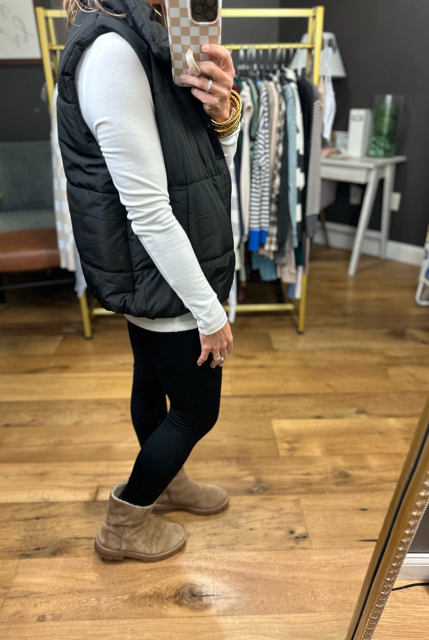 The Gabby Puffer Vest - Black-Blu Pepper-Anna Kaytes Boutique, Women's Fashion Boutique in Grinnell, Iowa