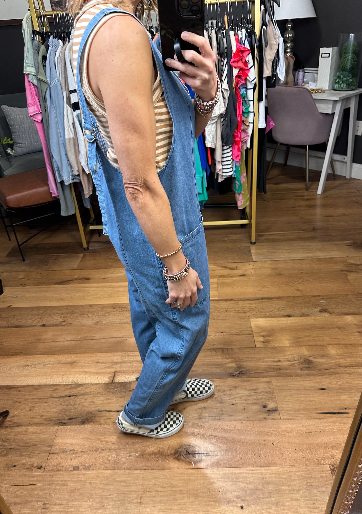 The Madison Denim Pocket Jumpsuit - Light Wash-Jumpsuits-Day & Moon DM1064-1-Anna Kaytes Boutique, Women's Fashion Boutique in Grinnell, Iowa