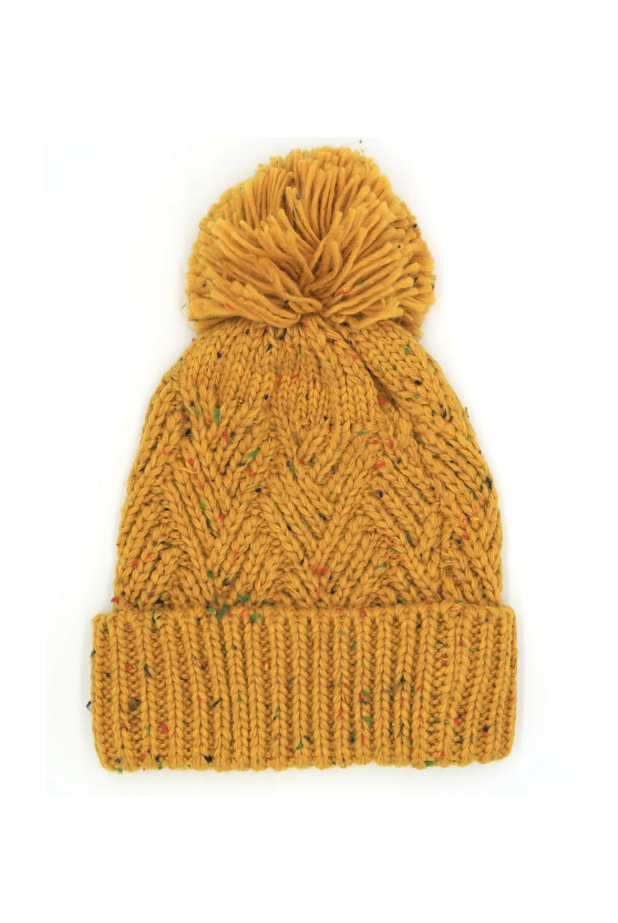 Speckled Knit Pom Pom Beanie- Multiple Options-Beanies-Joia MH-0078-Anna Kaytes Boutique, Women's Fashion Boutique in Grinnell, Iowa