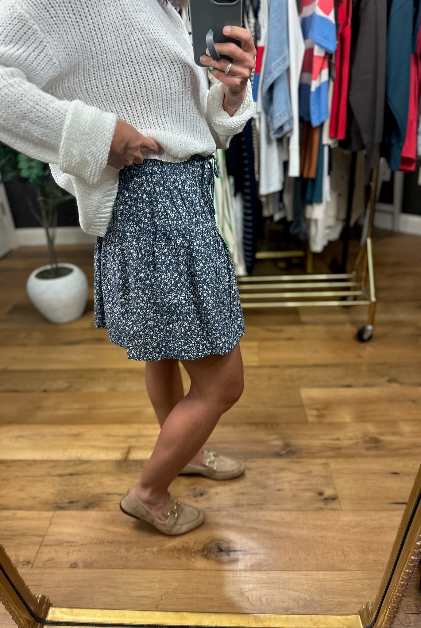 Kind Of Love Ditsy Floral Flare Mini Skort-Dresses-Anniewear-Anna Kaytes Boutique, Women's Fashion Boutique in Grinnell, Iowa