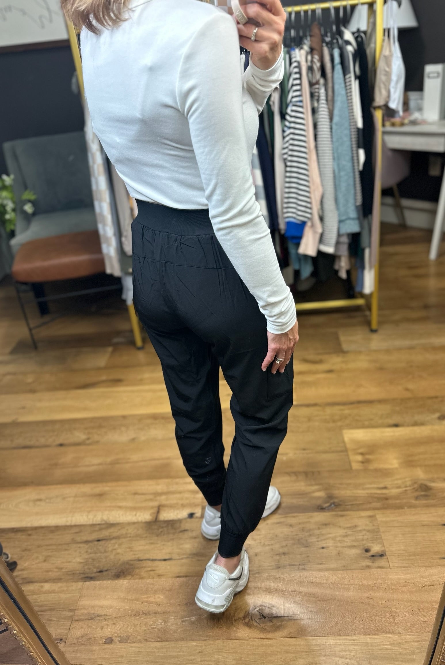 Move Mountains High-Waisted Jogger - Black-Mono B-Anna Kaytes Boutique, Women's Fashion Boutique in Grinnell, Iowa