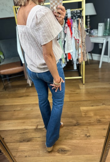 On The Other Side Square-Neck Top - Amber-Be Cool-Anna Kaytes Boutique, Women's Fashion Boutique in Grinnell, Iowa