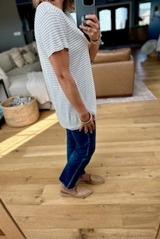 Back To The Basics Striped Tee-Be Cool-Anna Kaytes Boutique, Women's Fashion Boutique in Grinnell, Iowa
