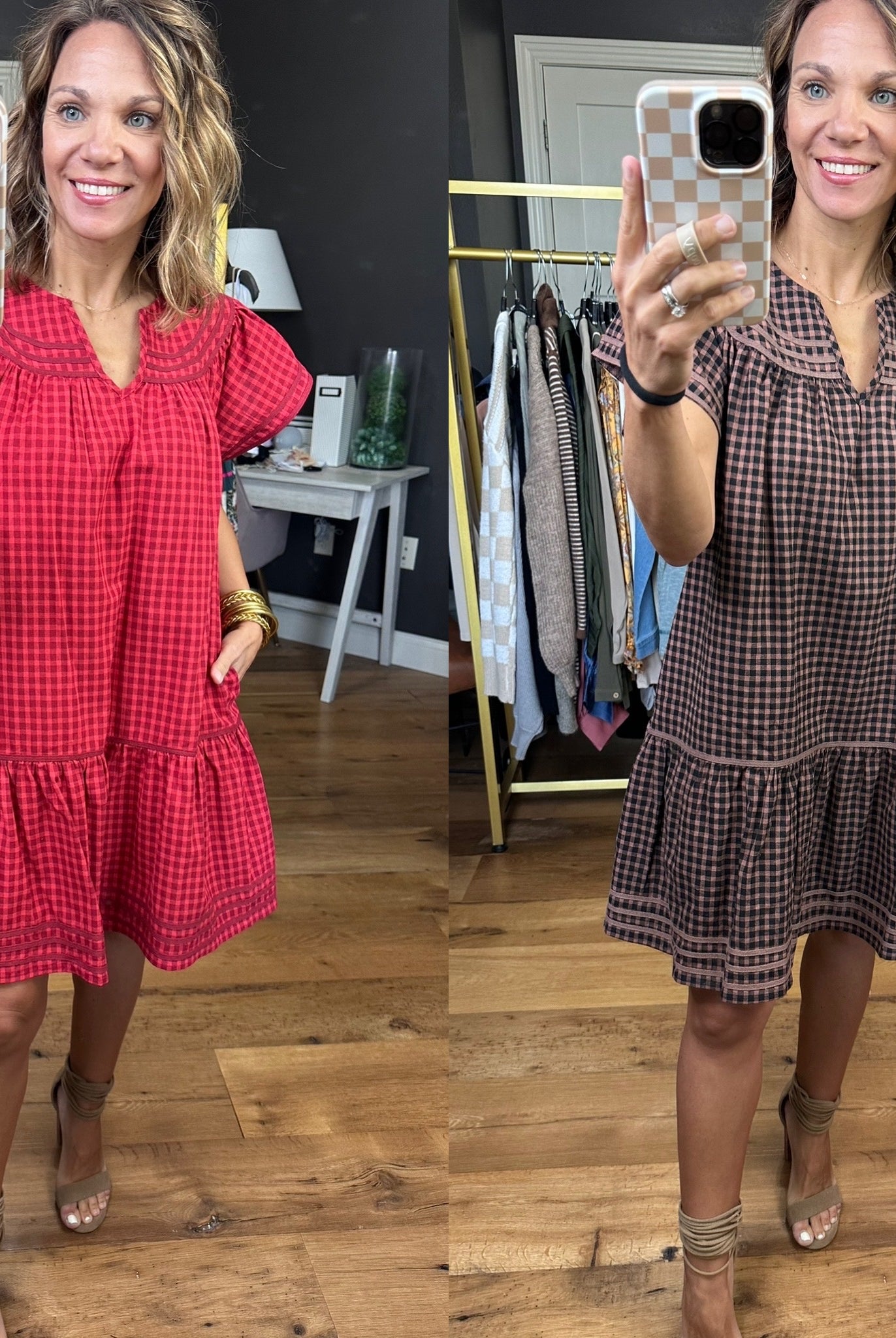 Better Place For You Plaid Gingham Dress - Multiple Options-Entro-Anna Kaytes Boutique, Women's Fashion Boutique in Grinnell, Iowa