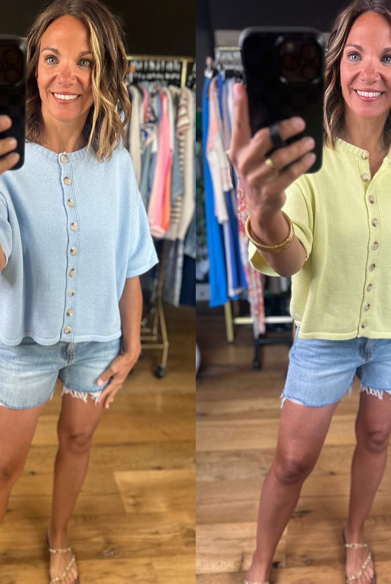 Just For Us Short-Sleeve Cardigan-Short Sleeves-Wishlist-Anna Kaytes Boutique, Women's Fashion Boutique in Grinnell, Iowa