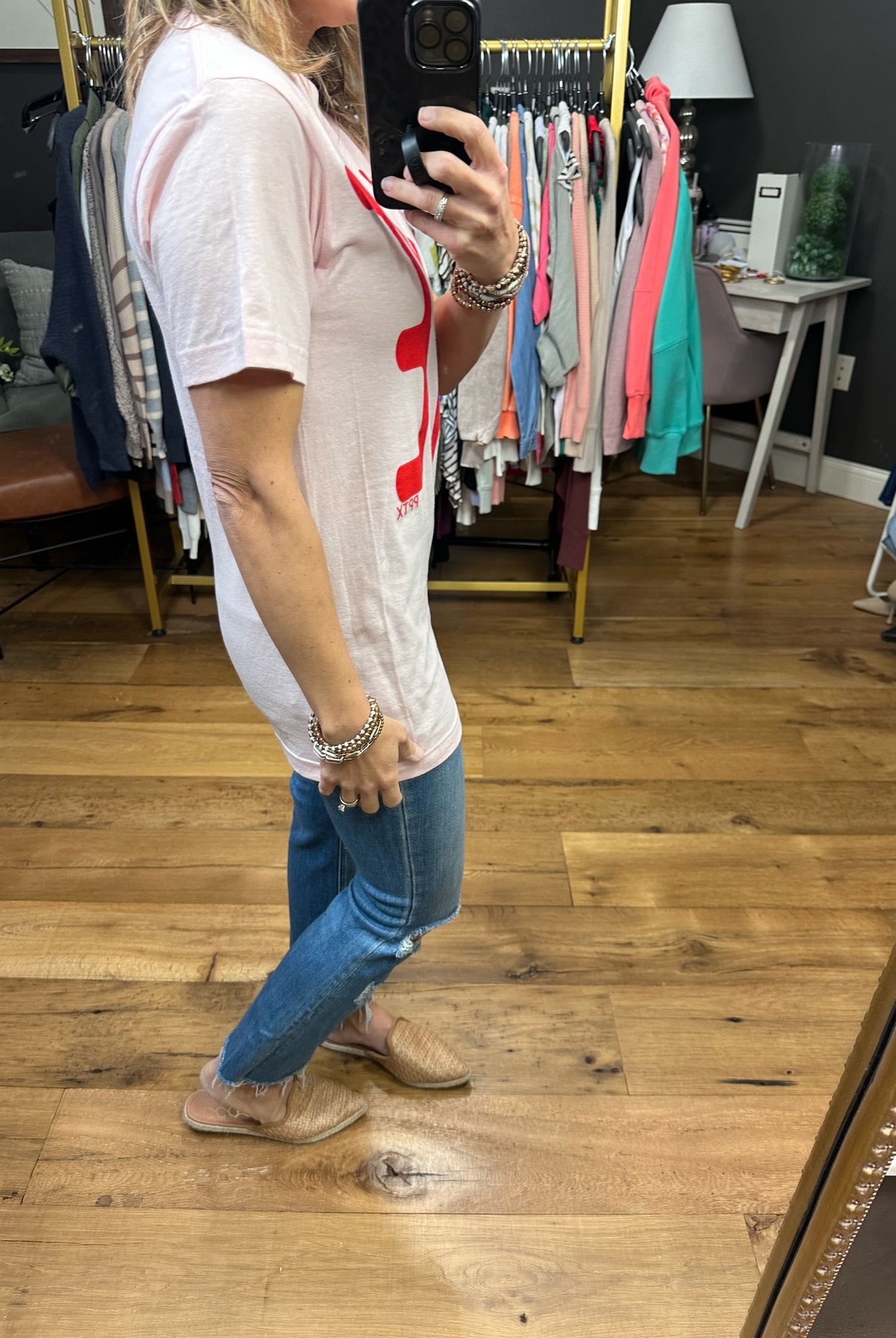 LOVE You More Graphic Tee - Pale Pink/Red-Graphic Tees-Prickly Pear Texas-Anna Kaytes Boutique, Women's Fashion Boutique in Grinnell, Iowa