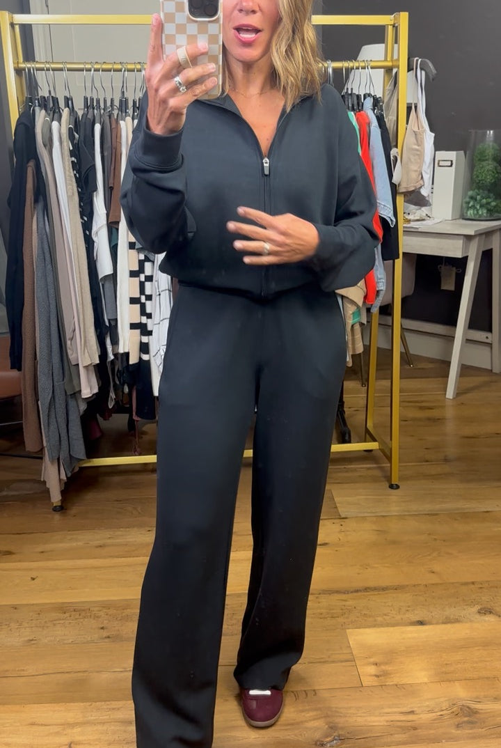 On The Move Wide-Leg Jumpsuit - Black-Thread & Supply-Anna Kaytes Boutique, Women's Fashion Boutique in Grinnell, Iowa