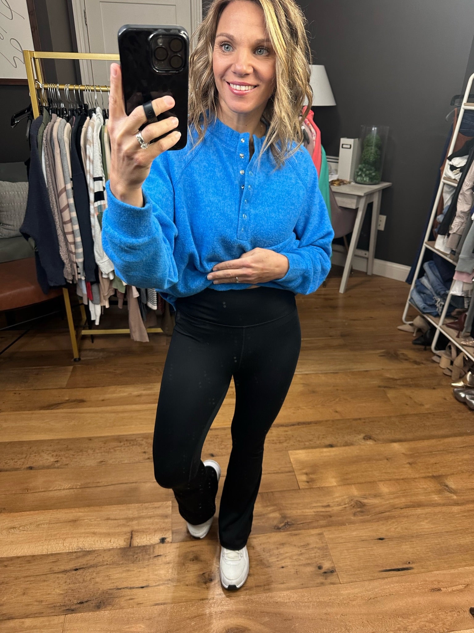 The Elena High-Rise Flare Legging - Black-Leggings-Mono B APH-B0863-Anna Kaytes Boutique, Women's Fashion Boutique in Grinnell, Iowa