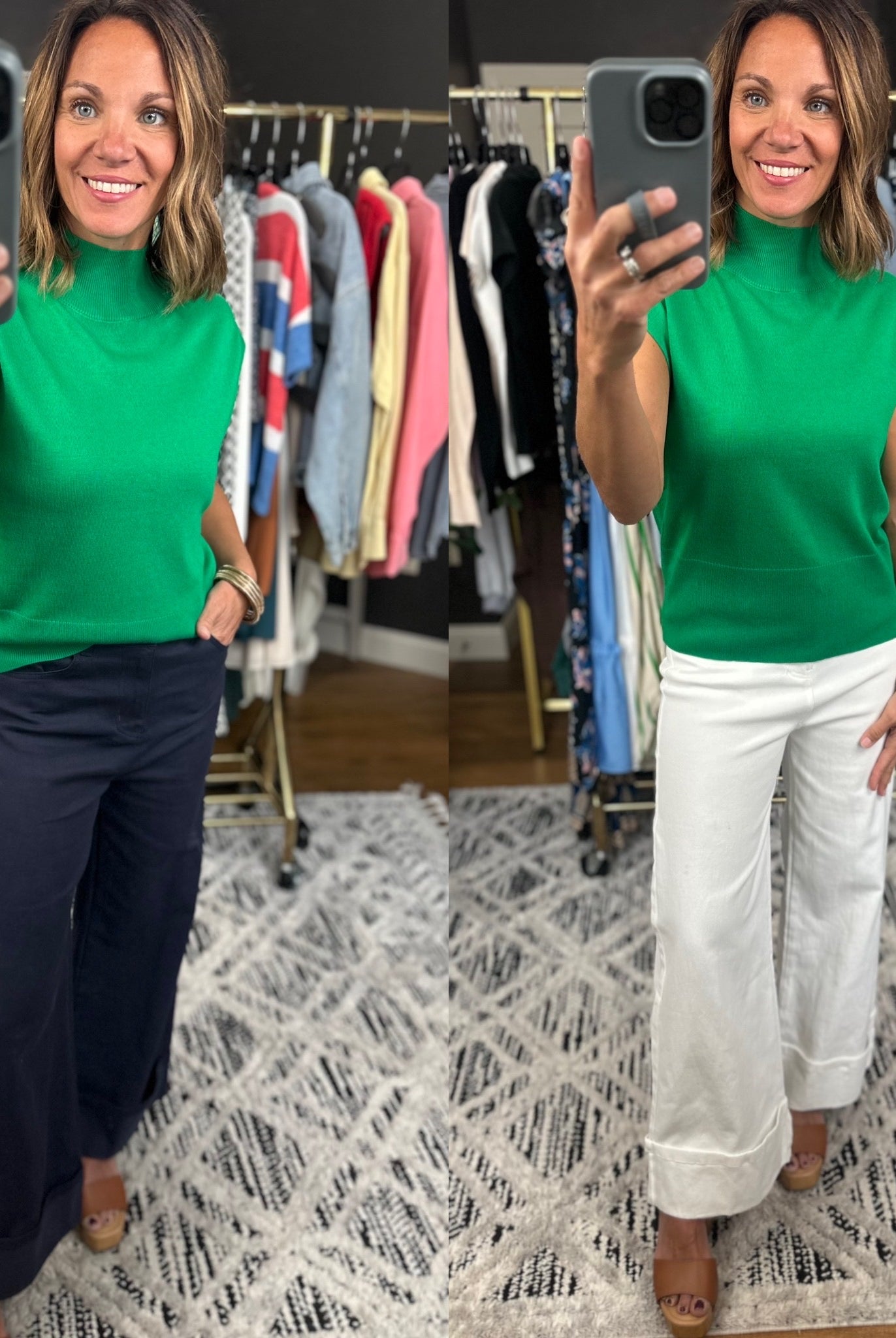 The Carrie Wide-Leg Cuffed Pant-Pants-Entro-Anna Kaytes Boutique, Women's Fashion Boutique in Grinnell, Iowa