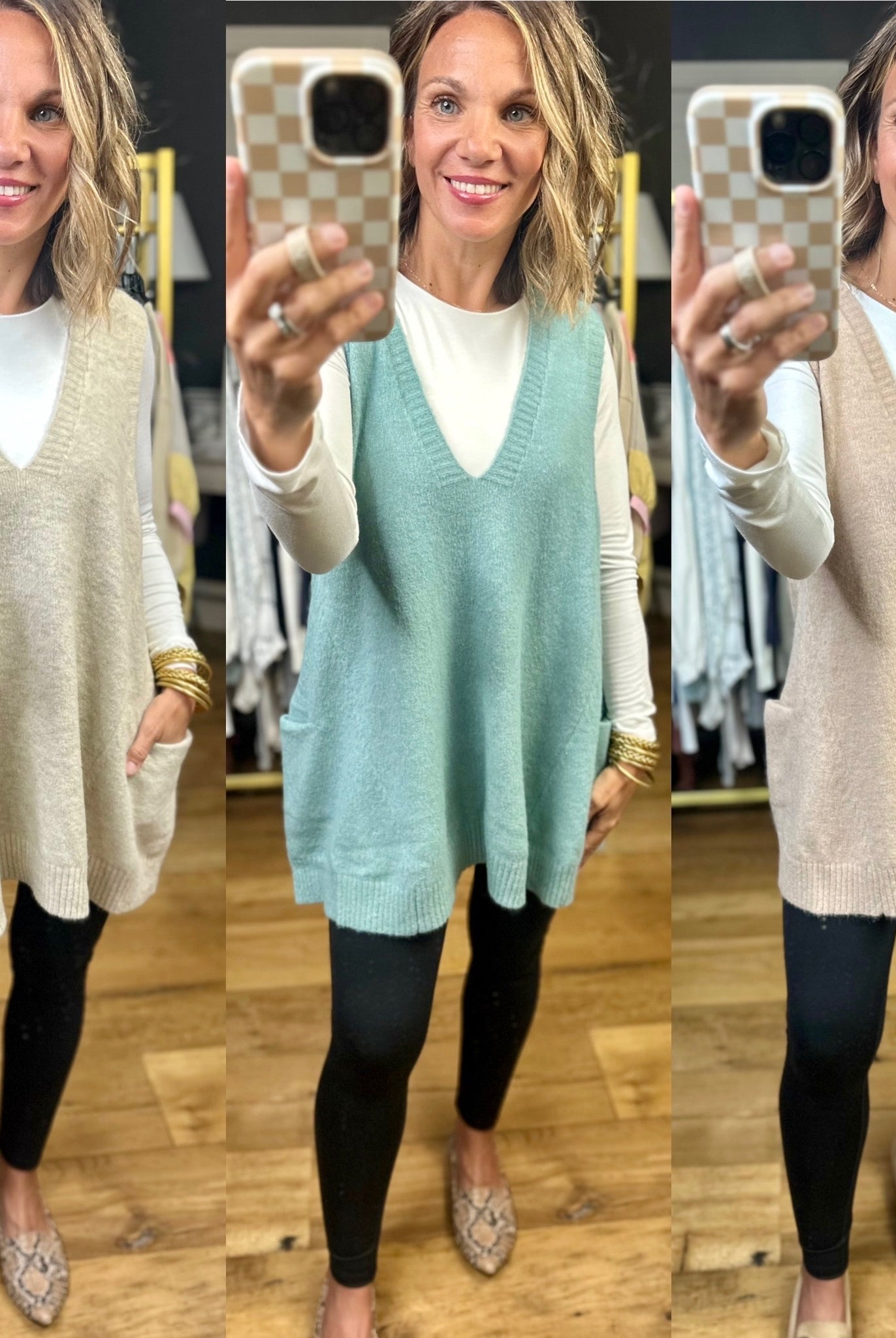 Learn To Love V-Neck Sweater Vest - Multiple Options-Sweaters-Be Cool 63253-Anna Kaytes Boutique, Women's Fashion Boutique in Grinnell, Iowa
