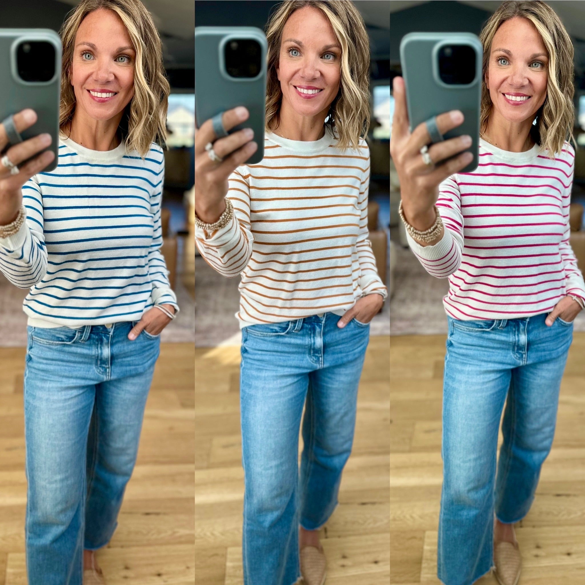 Simple Side Striped Lightweight Knit-Staccato-Anna Kaytes Boutique, Women's Fashion Boutique in Grinnell, Iowa
