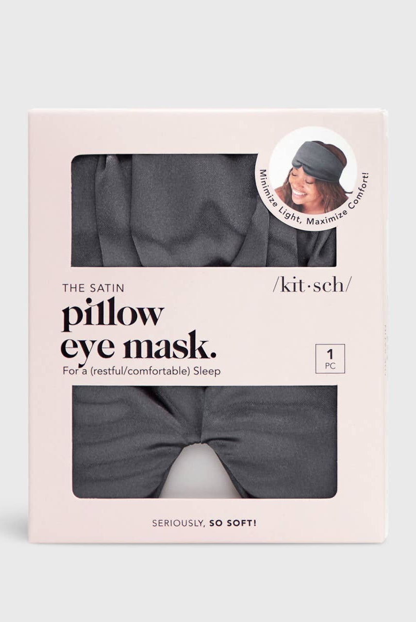 The Pillow Eye Mask - Charcoal-Hair Accessories-KITSCH-Anna Kaytes Boutique, Women's Fashion Boutique in Grinnell, Iowa