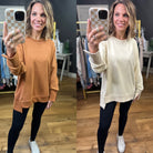 Out For The Day Split Hem Crewneck-Jodifl-Anna Kaytes Boutique, Women's Fashion Boutique in Grinnell, Iowa