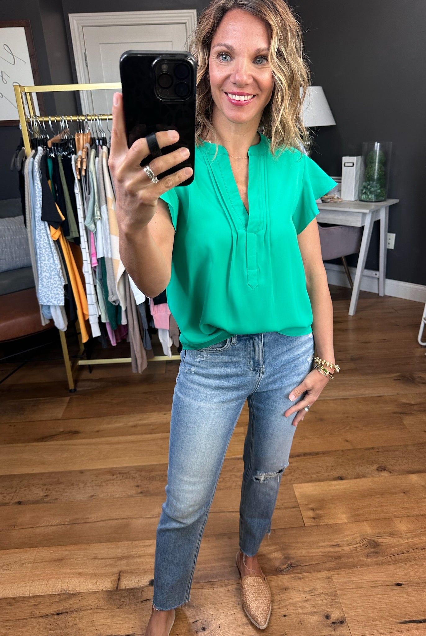 Good Side Flutter Sleeve Top - Multiple Options-Short Sleeves-Anna Kaytes Boutique-Anna Kaytes Boutique, Women's Fashion Boutique in Grinnell, Iowa