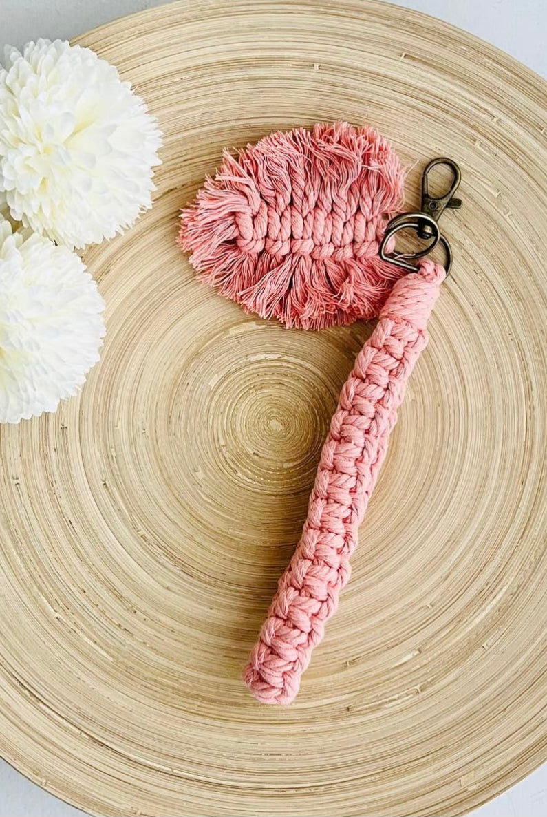 Boho Macrame Wristlet Keychain- Multiple Options-Keychains-Anna Kaytes Boutique-Anna Kaytes Boutique, Women's Fashion Boutique in Grinnell, Iowa