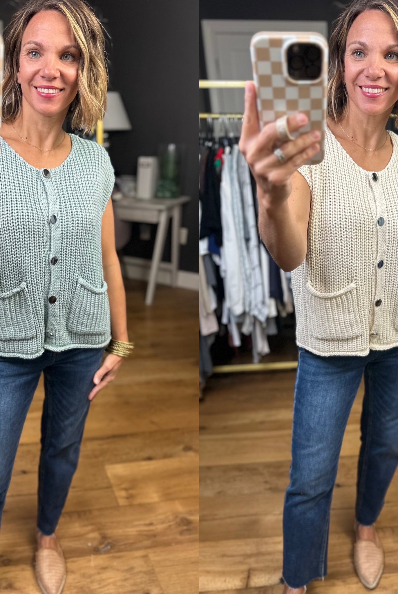 **Any Other Reason Knit Button-Down Vest - Multiple Options-Wishlist-Anna Kaytes Boutique, Women's Fashion Boutique in Grinnell, Iowa