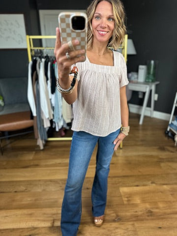 On The Other Side Square-Neck Top - Amber-Be Cool-Anna Kaytes Boutique, Women's Fashion Boutique in Grinnell, Iowa