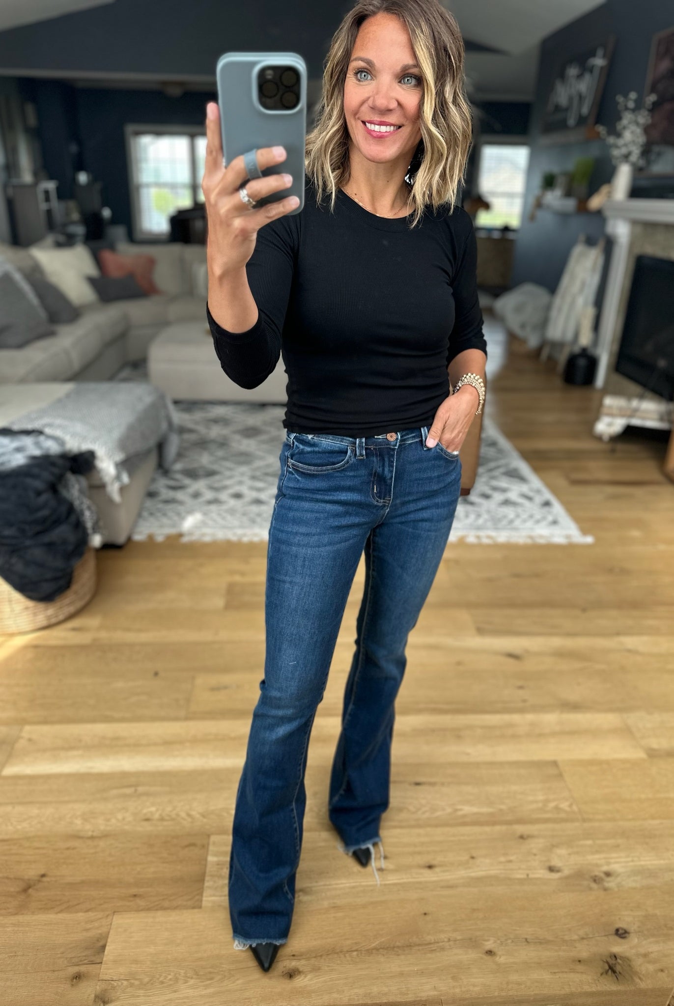 The Tara Mid-Rise Flare Denim-Vervet-Anna Kaytes Boutique, Women's Fashion Boutique in Grinnell, Iowa