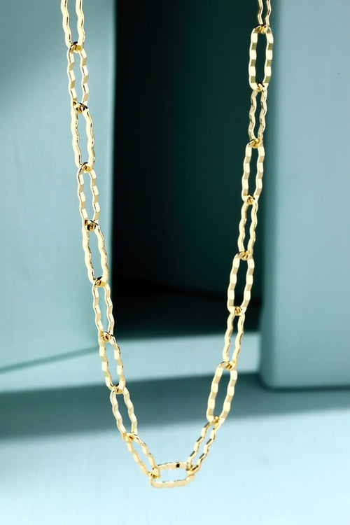 Abstract Metal Link Necklace- Gold-Anna Kaytes Boutique-Anna Kaytes Boutique, Women's Fashion Boutique in Grinnell, Iowa
