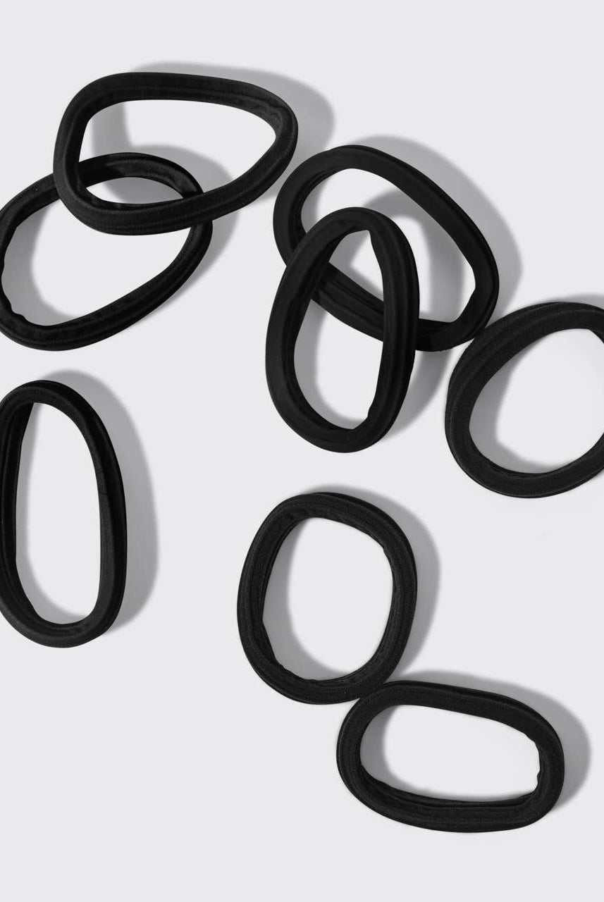 Recycled Seamless Hair Elastics 8pc Set- Black-KITSCH-Anna Kaytes Boutique, Women's Fashion Boutique in Grinnell, Iowa