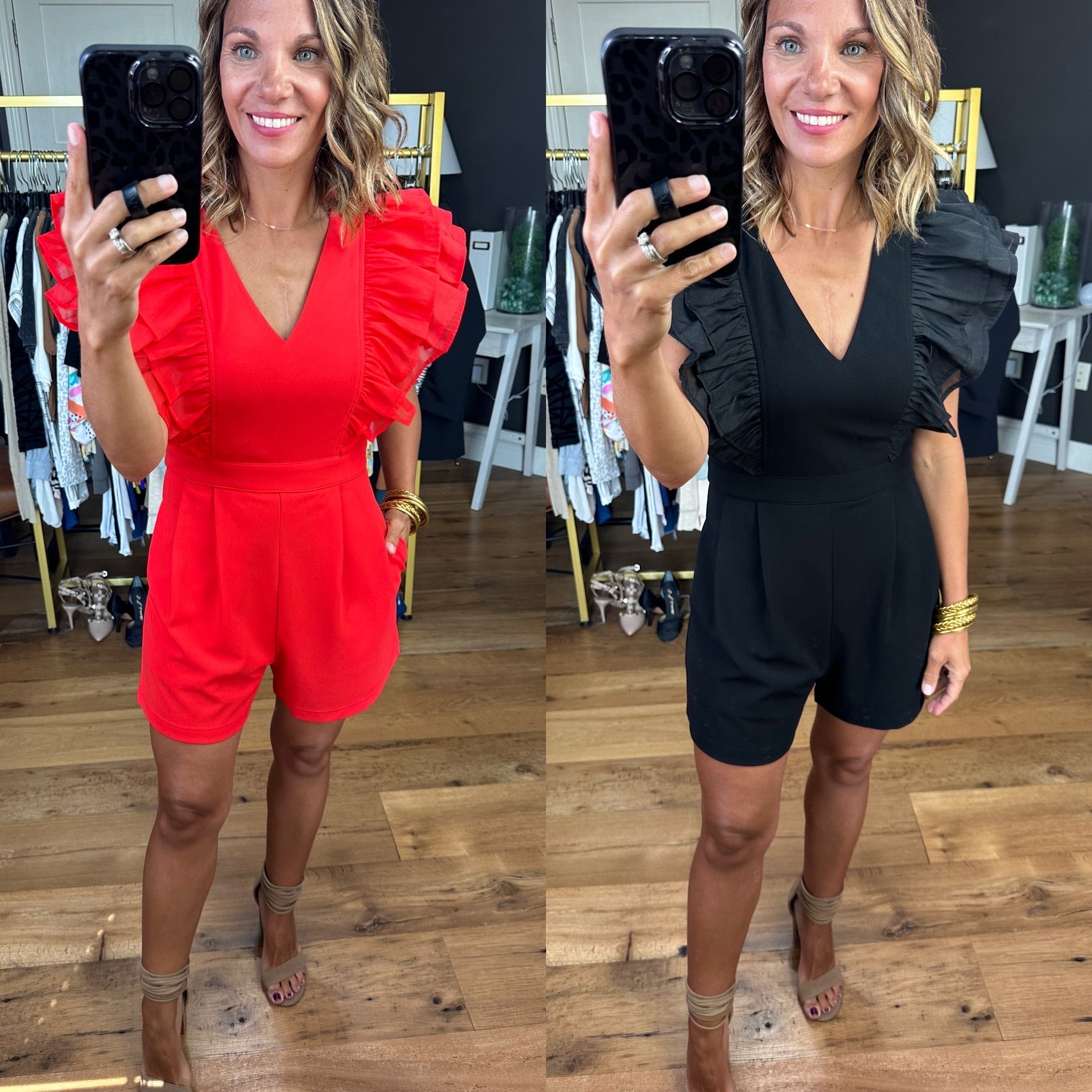 Run This Town Statement Sleeve Romper - Multiple Options