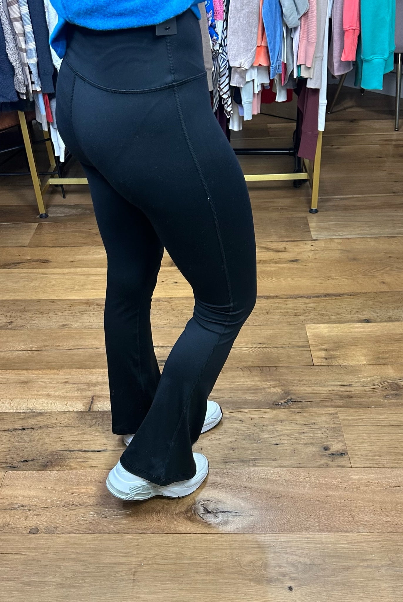 The Elena High-Rise Flare Legging - Black-Leggings-Mono B APH-B0863-Anna Kaytes Boutique, Women's Fashion Boutique in Grinnell, Iowa