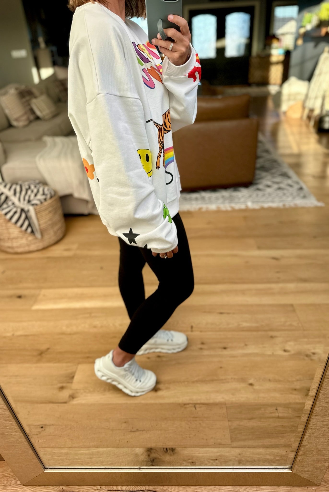 Somebody Loves You Graphic Print Crewneck-Bucketlist-Anna Kaytes Boutique, Women's Fashion Boutique in Grinnell, Iowa